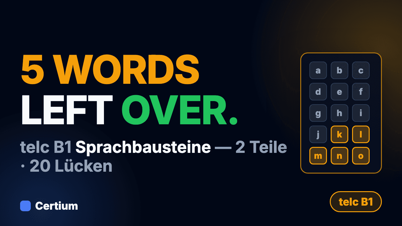TELC B1 Sprachbausteine uitgelegd: Teil 1 & 2